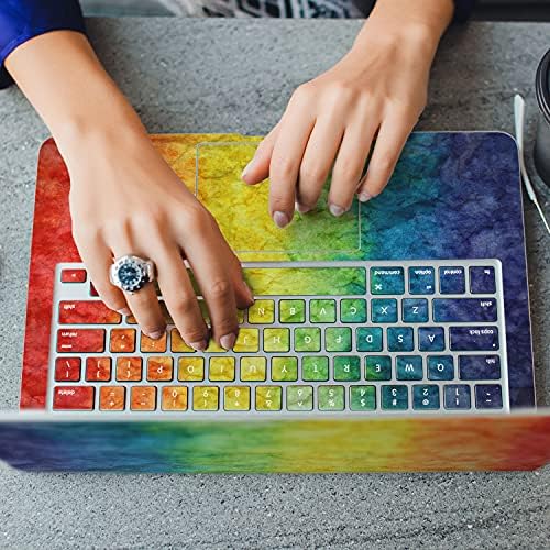 Vonna vinyl Decal Skin компатибилна за MacBook Pro 16 2019 M2 Pro 13 2022 Pro 13 2020 Retina 15 Air 13 12 Art Art Rainbow Cover Laptop Laptop