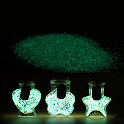 Амосфун смола пигмент 2 парчиња флуоресцентен сјај на песок во темни пигменти блескави прашоци за аквариум риба резервоар за украсување епоксидна