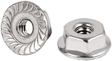 AEXIT 6#-32 304 нокти, завртки и сврзувачки елементи не'рѓосувачки челик засилена прирабница хексадецимална завртка за заклучување навртки и завртки поставува ореви 30 п?