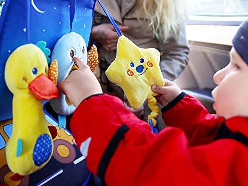 Играчки за седишта за Бебешки Автомобил-Меки Играчки за Новороденчиња од 0 до 12 Месеци за Автомобилско Седиште-Подлога За Патување