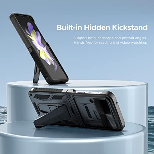 Casestar Воена Оклоп Серија Случај За Samsung Galaxy Z Flip 4 / Z Flip 3-Вграден Kickstand &засилувач; Заштита На Камерата Лизгачки Капак -