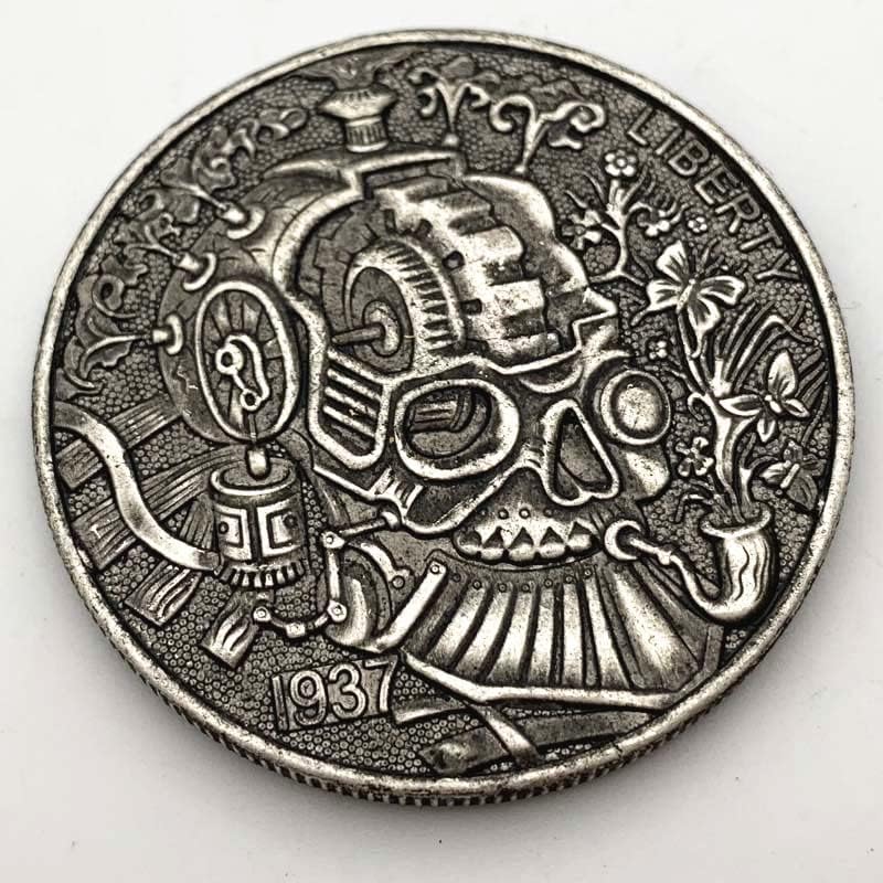 1937 Американски Бездомник Монета Антички Бакар Машина длабоко Резба Комеморативен Медал Бакар Сребро Монета Колекција Монета Занает Комеморативна
