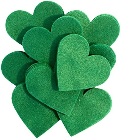 Разиграно До крајот на 3 инчи Почувствувани Срца 35 парчиња - Зелена