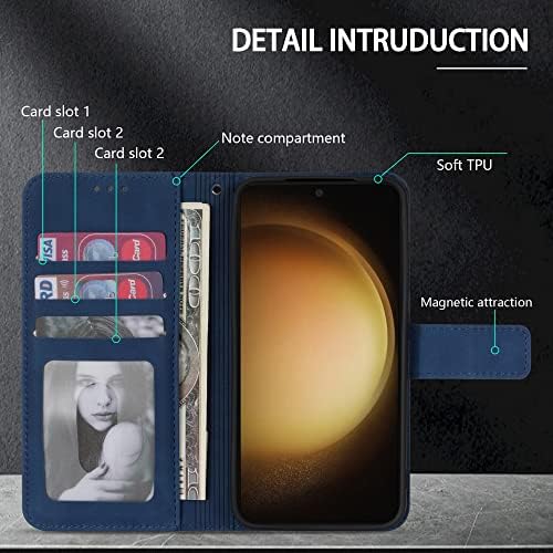 Neiye Компатибилен Со Samsung Galaxy S23 Паричник Случај СО Рфид Блокирање Картичка Слотови Магнетни Затворање Заштитни Флип Спојување