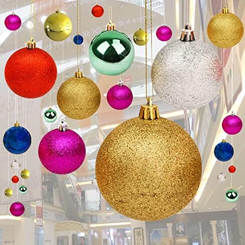 NC барел Божиќна декоративна топка 24 Божиќни топки измешани барел мат мат замрзнато светло новогодишно дрво Декоративно топка