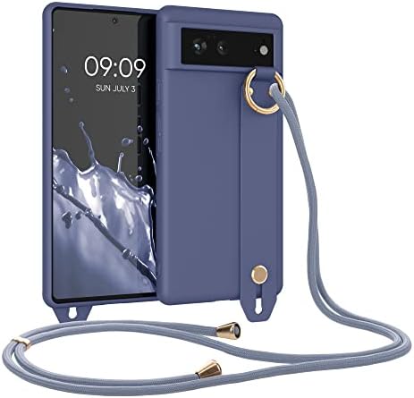 CWMobile Case компатибилен со Google Pixel 6 - Мека телефонска покривка на TPU со држач за ленти за рака и лента - лаванда сива боја