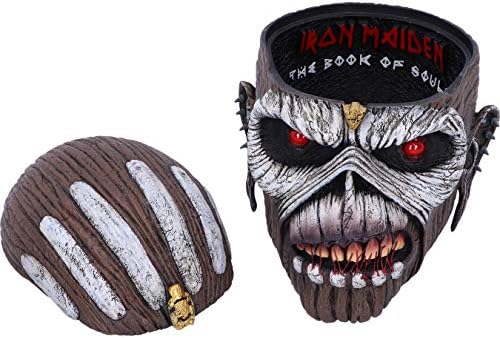 Немесис сега официјално лиценцирана Iron Maiden The Book of Souls Eddie Head Box, Brown, 15cm