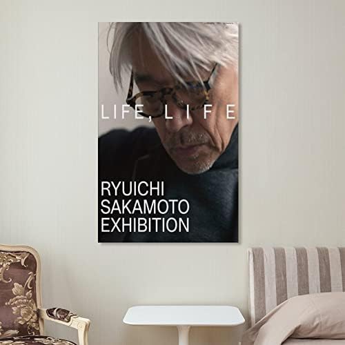 Модерен уметнички постер Рјуичи Сакамото музичар музичар пијанист постер wallидни уметнички слики платно wallид декор дома декор дневна соба