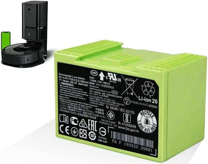 Зелена ABL-D1 батерија за Irobot Roomba i3 i4 i7 i7+ i8 E5 E6 5150 7550 E5 E5150 E515020 E5152 E5154 E5158 E515840 E6198 E619820