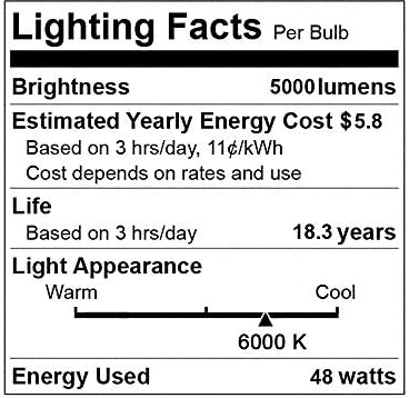 LED Гаражни Светилки, Супер Светла 48w Ладна Дневна Светлина 5000 Lm 6500K Деформирани Тавански Тела За Продавница, Перална, Поткровје,