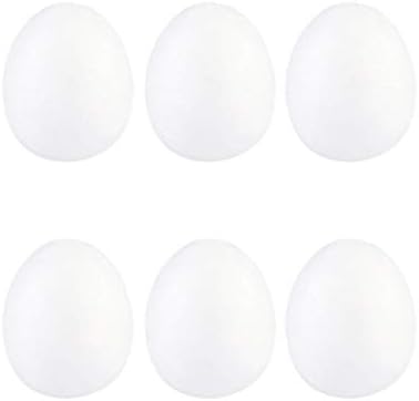 Valiclud природен занает 50 парчиња бела пена DIY Велигденски јајца Рачно изработено сликарство јајца бело моделирање топки во форма на