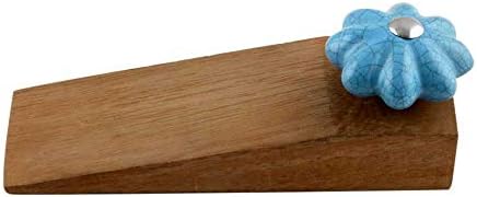 Индиска полица дрвена врата затка | Рачно изработен клин за стопер на тиркизна врата | Заптивка на дното на вратата на пукнатината