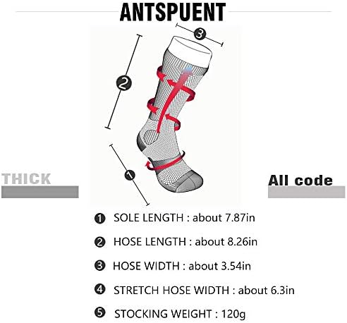 AntSpuent Muturus Pink Compression Compress Cods Атлетски памучни екипаж чорапи Мулти перформанси на отворено спортски пешачки обични чорапи