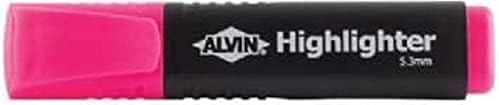 Алвин, ХЛ4-П, Пинк Хајлајтер, Врв на Длето од 5,3 мм, За Училишна И Канцелариска Употреба