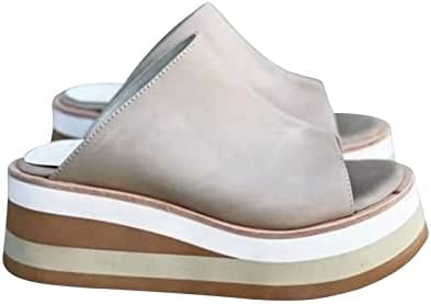 2022 модни женски папучи цврсти бои отворени пети дебелини женски чевли плажа сандали чевли лесни слајдови