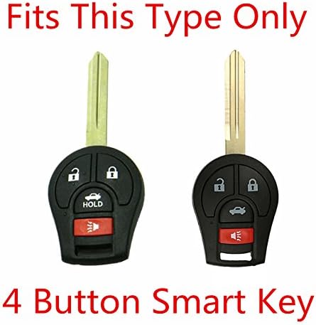 Замена на тампон за далечински управувач со силиконски клуч за далечински управувач на клучеви за замена за замена на Cover Fob For For Nissan