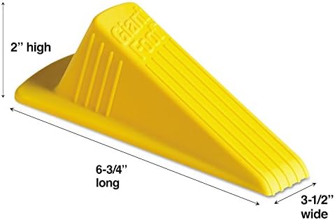 Господар Кастер 00966 гигантски стапало на вратата на нозете, гумен клин без лизгање, 3-1/2W x 6-3/4d x 2h, Безбедност жолто