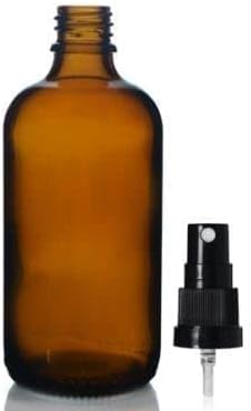 Автентично масло CO 100ml килибарни стаклени шишиња со црна капаче за спреј за атомизер