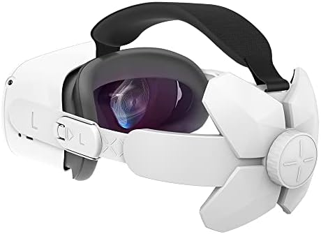 Gina Прилагодлива лента за глава за Meta/Oculus потрага 2, замена за елитна лента, подобрена поддршка и удобност во VR, намален притисок на главата, лесни додатоци за VR за дец