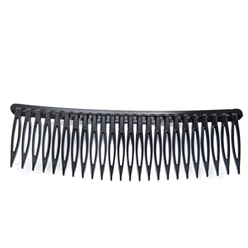 12 компјутери црна пластична страна чешла за коса со 24 заби чешел за коса ДИЈ додатоци за коса за жени и девојчиња