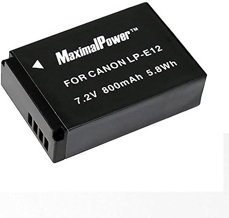 Замена на максимална моќност LP-E12 батерии за Canon EOS-M, EOS M2, EOS M10, EOS M50, EOS M50 Mark II, EOS M100, EOS M200, SX70 HS,