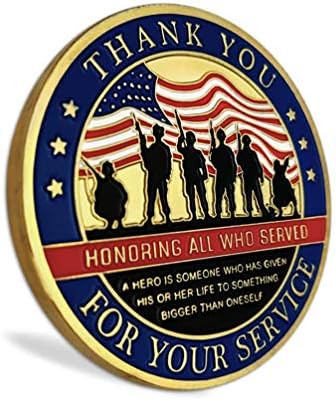 Ви благодариме За Вашата Услуга Воени Ветерани Предизвик Монета Благодарност Служба Воена Монета