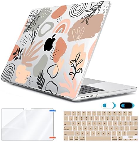 Hohaiyoo Компатибилен со 2022 MacBook Air 13,6 инчи случај M2 A2681 со ID на допир, тврдо печатење кутија за Mac Air 13,6 инчи, пластична