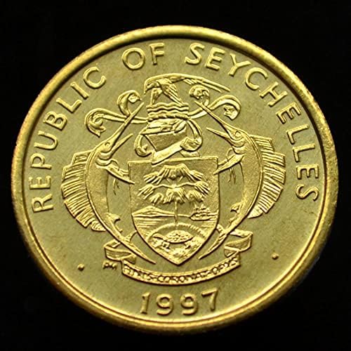 Монети на Сејшели 10 поени 1997 месинг на животински туна 21мм нови африкански монети