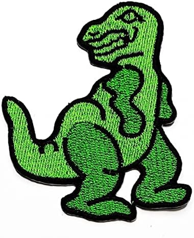 Реткосична лепенка симпатична животинска зелена диносаурусна лепенка јакна Поло Т- кошула шапки ранец Апликација извезена шива
