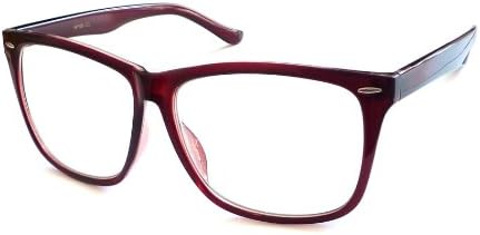 Nerd geek 50 -ти стил го прегази модната рамка унисекс чиста леќа очила кафеава кафеава кафеава