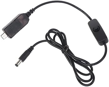 Diarypiece USB C Type C 5V до 12V 0,5A Конветер кабел, за WiFi рутери LED светло -автомобил DVR безжичен звучник камера и повеќе