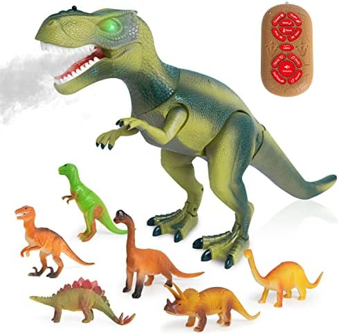 Хиг Играчки Далечински Управувач Диносаурус Играчки, Спреј Одење Тираносаурус RexToy со Рикање &засилувач; LED Светлина, Детска Електроника