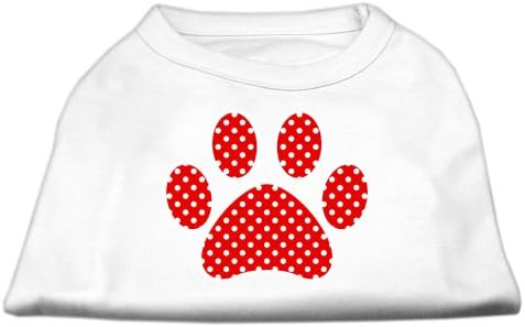 Црвена Швајцарска Точка Шепа Дизајн Печатење Куче Кошула Белата Е