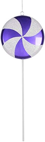 Викерман 17 Виолетово-бел бонбони за бонбони Божиќен украс