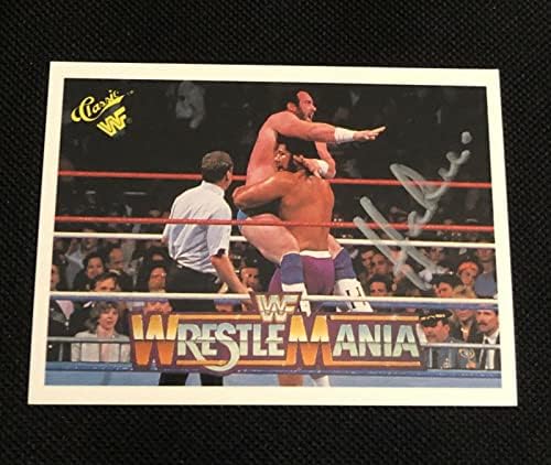 Haku 1990 Classic WWF WrestleMania Wrestling Потпишана автограмирана картичка - Фотографии за автограми во борење