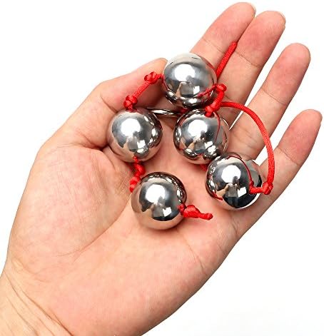 Нопног анална мушка со влечење - 5 метални топки - вагинален и анален приклучок - секс играчки за жени