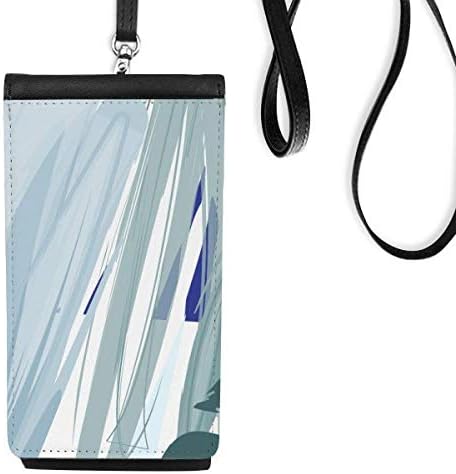 Благ уметнички образец телефонски паричник чанта што виси мобилна торбичка црн џеб