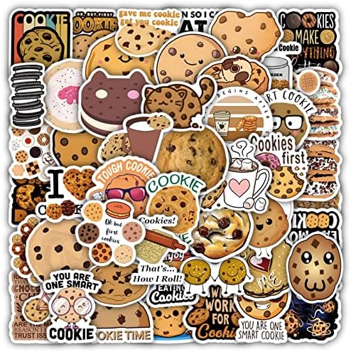 Налепници за колачиња од 50 парчиња за бележник, симпатични налепници за колачиња со чоколади, естетска храна водоотпорни решенија за деца