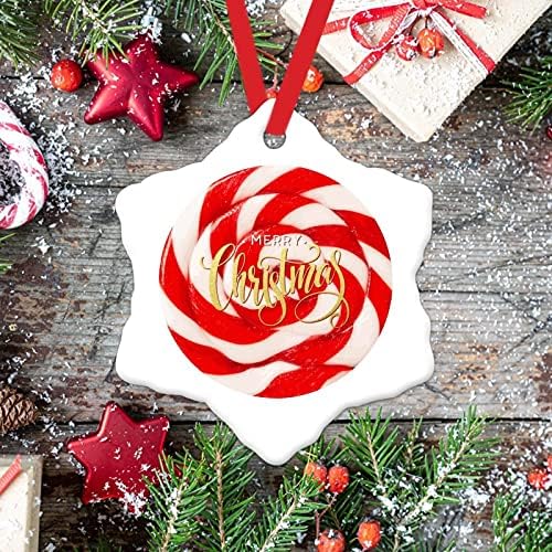 Божиќни украси Шарени виножито ливчиња керамички украси за Божиќни украси Кенди лижав
