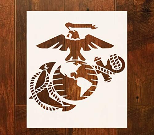ОБУЈ Голем Американски Воен Лого Матрица(Сет од 2) За Сликање На Дрво, Ткаенина, Ѕидови, Воздушна Четка + Повеќе | Еднократно