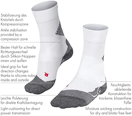 Falke Unisex Adult 4 Grip стабилизирачки чорапи на екипажот