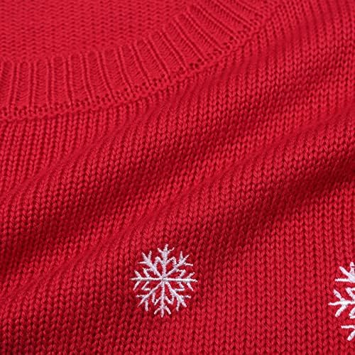 Џемпери за жени есен и зимски цртан филм симпатична шема со долг ракав пуловер лабав плетен џемпер Божиќен џемпер