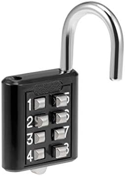 uxcell 8-цифрен комбинација на копчето за притискање на копчето за заклучување за заклучување на кабинетот за заклучување црно