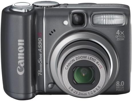 Canon PowerShot A590IS 8MP дигитална камера со стабилизиран зум на 4x оптичка слика