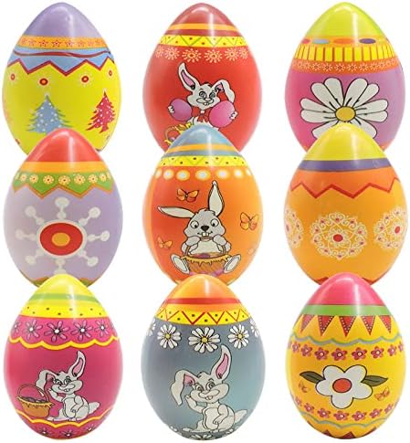 12 парчиња Велигденски украси јајце шарени меки зајаче јајца од строга стрес топка филами играчки, изненадување на јајца лов