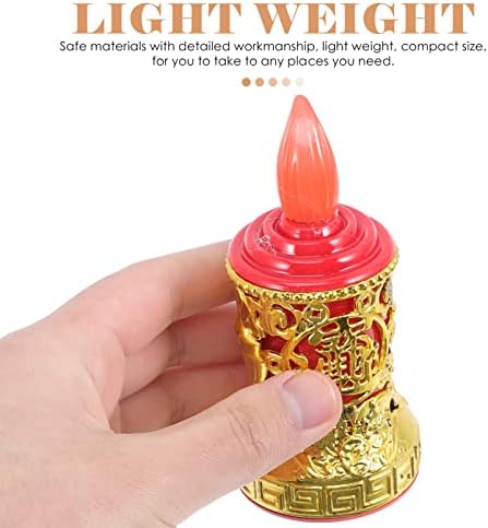 Вемемонски запалени свеќи батерии управувани со свеќи предводена будистичка ламба Буда светлина кинеска свеќа светилка гроздобер стил