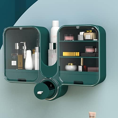 GLJ Голем капацитет Козметичка кутија за складирање, wallиден парфем за бања парфем полица за нега на кожата, избегнувајте