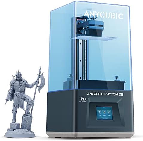 Anycubic Photon D2 смола 3Д печатач, DLP 3D печатач со голема прецизност, ултра-сил-печатење и 20000+ часови употреба на живот, надградена големина