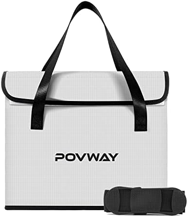 Безбедна торба на Poveway Lipo Fireproof Експлозија торба со голем капацитет за складирање на батерии за липо, безбедна торбичка