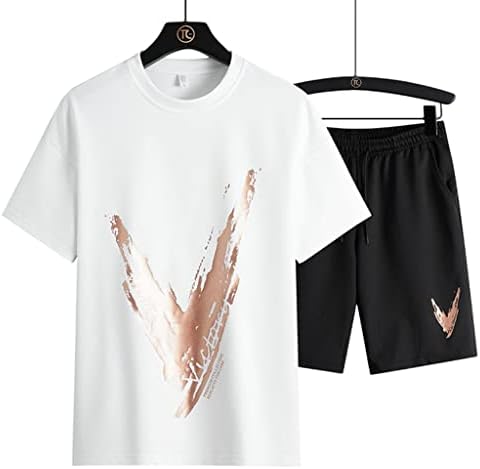 WSSBK летна машка маица постави две парчиња спортска облека за спортска облека кошарка спортска фитнес печатена кратка ракав машки